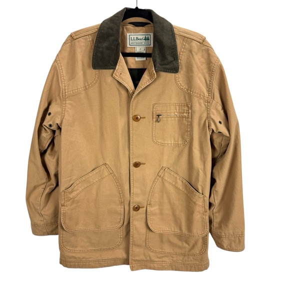L.L. Bean Other - L.L.Bean Original Barn Jacket Cotton Lined Saddle Sz Small